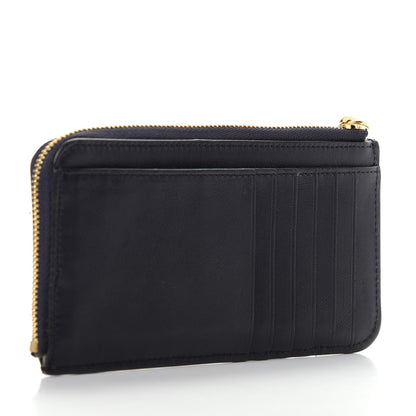 Chloe Calfskin Logo Vick Zip Card Case Full Blue 3 of 7