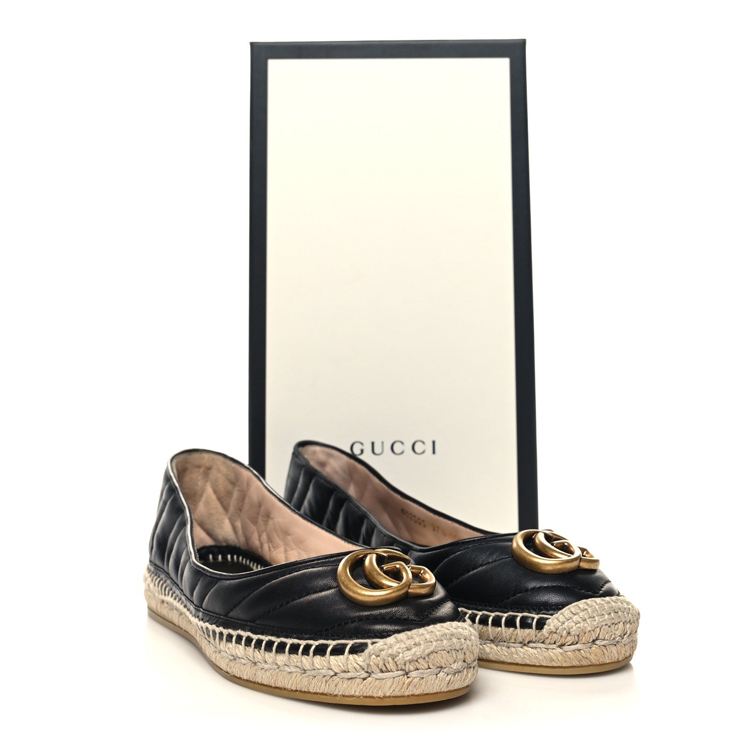 Gucci Nappa Matelasse GG Marmont Espadrilles 37.5 Black 10 of 10