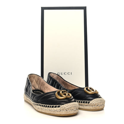 Gucci Nappa Matelasse GG Marmont Espadrilles 37.5 Black 10 of 10