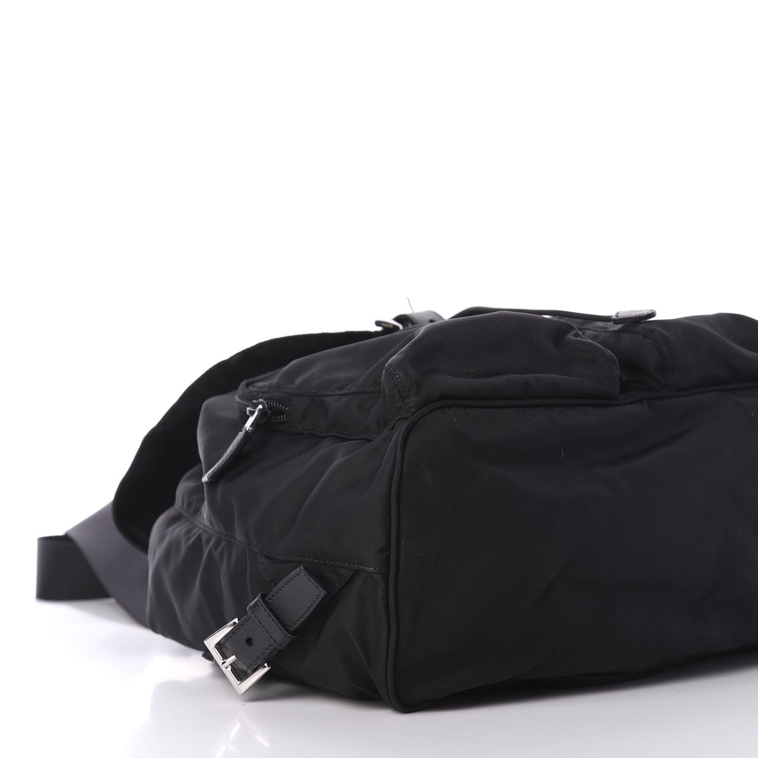 Prada Tessuto Nylon Saffiano Vela Backpack Black 5 of 9
