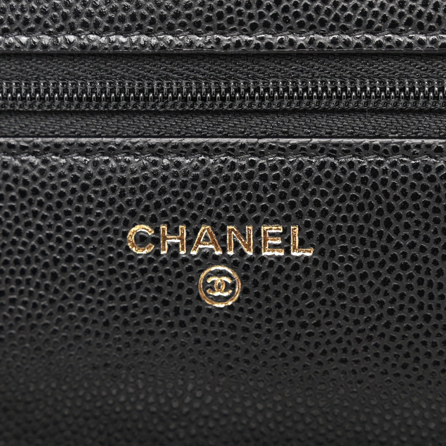 Chanel Caviar Quilted Textured CC Wallet On Chain WOC Black 6 of 11