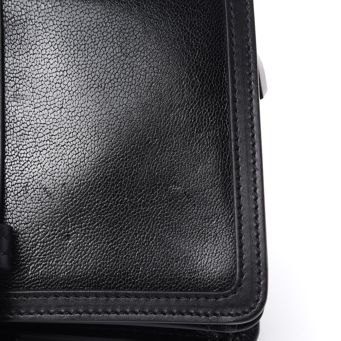 Shiny Goatskin Calfskin Aby Chain Shoulder Bag Black