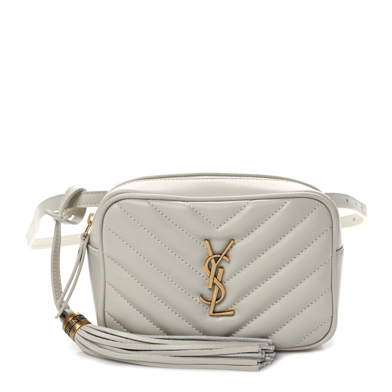 Saint Laurent Calfskin Matelasse Monogram Lou Belt Bag Ivory 1 of 11