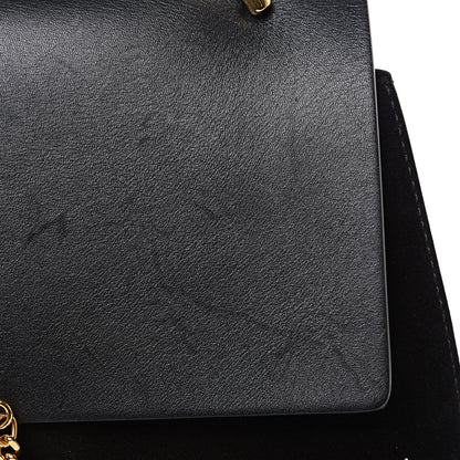 Chloe Suede Smooth Calfskin Drew Shoulder Bag Black 10 of 10