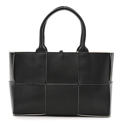 Bottega Veneta Nappa Maxi Intrecciato Small Arco Tote Black White 3 of 10