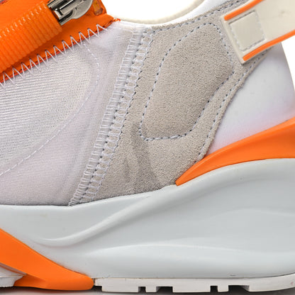 Fendi Nylon Suede Transparent Fendi Flow Low Top Sneakers 36 White Orange 10 of 12
