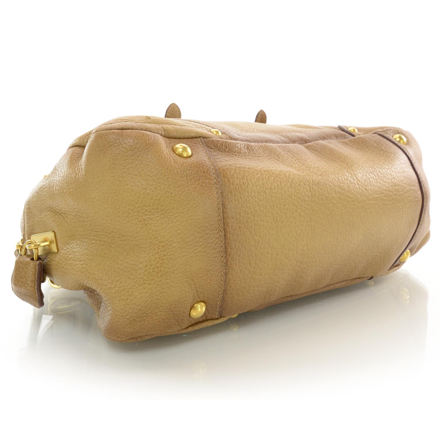 Prada Cervo Antik Dome Satchel Naturale 4 of 8