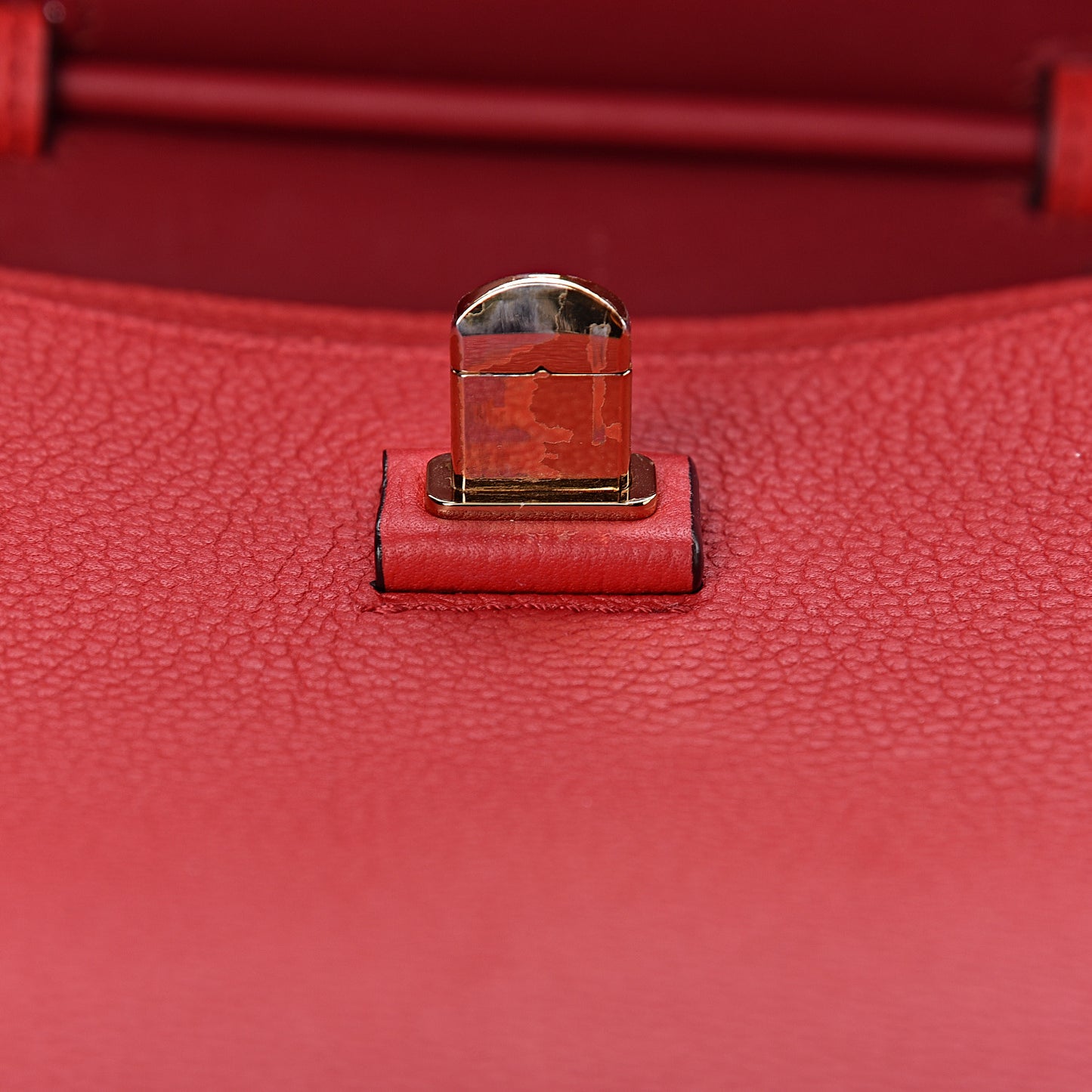 Grained Calfskin Large Milla Convertible Backpack Ruby Red