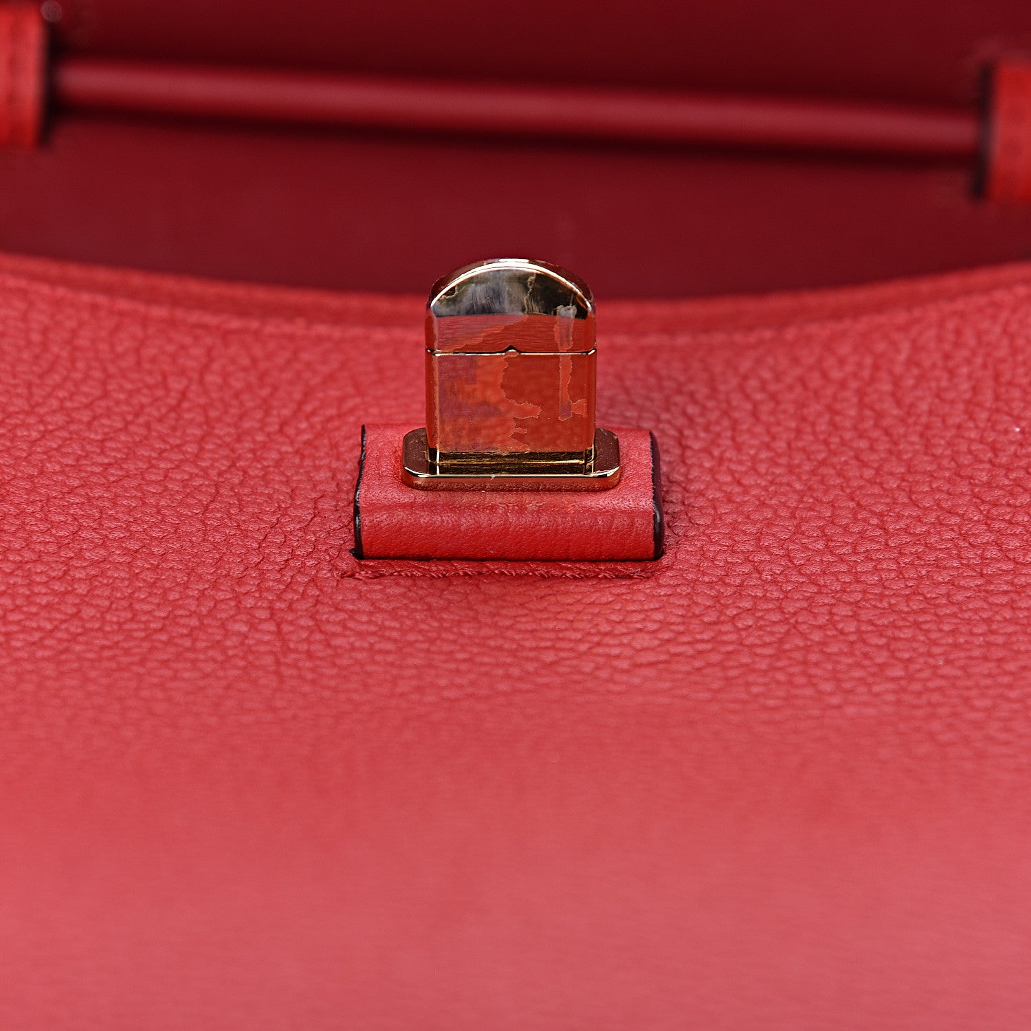 MCM Grained Calfskin Large Milla Convertible Backpack Ruby Red 10 of 15