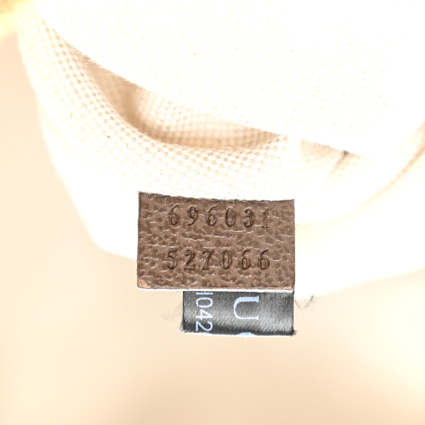 Monogram Jumbo GG Textured Dollar Calfskin Web Belt Bag Camel Ebony New Acero