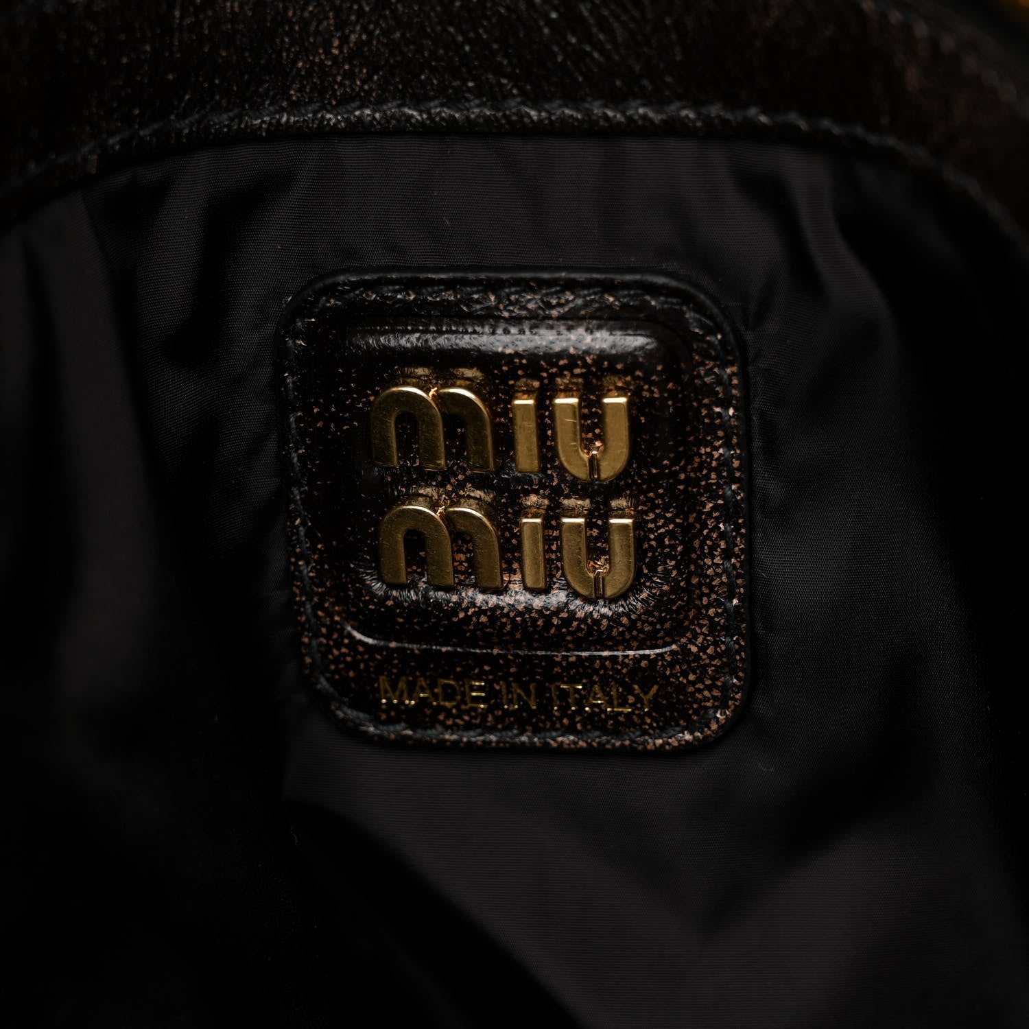 Miu Miu Soft Calf Hobo Bag Brown 6 of 9