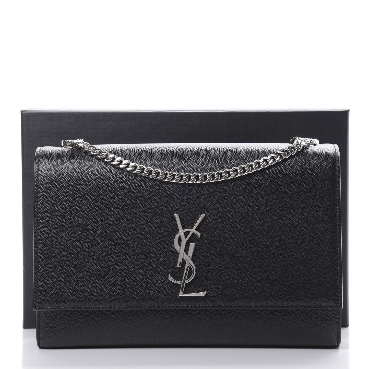 Grain De Poudre Large Classic Monogram Kate Satchel Black