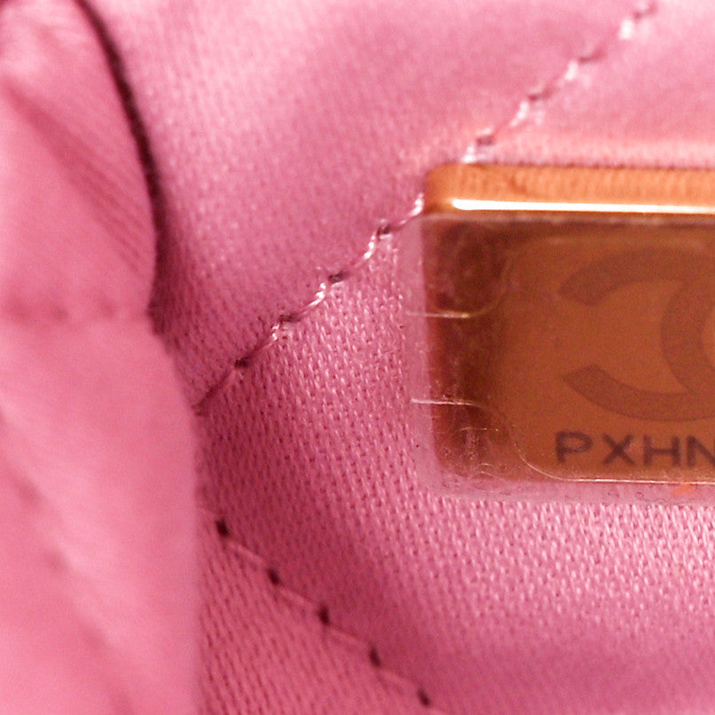 Chanel Shiny Calfskin Quilted Small Chanel 22 Pink 8 of 10