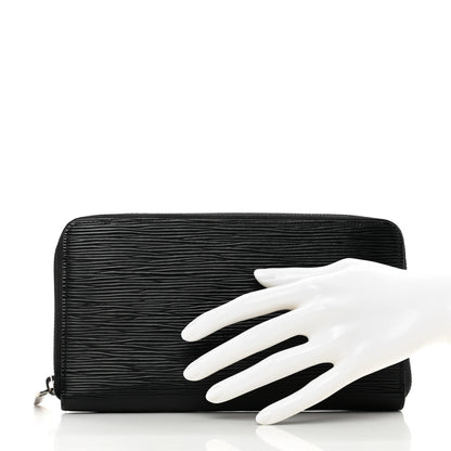 Louis Vuitton Epi Zippy Organizer Wallet Black 2 of 10