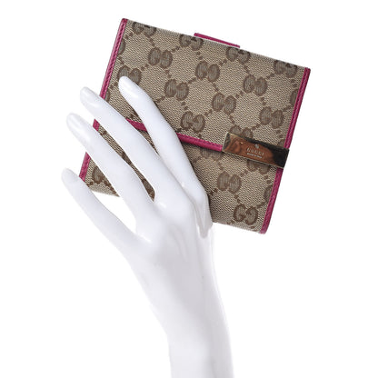 Gucci Monogram Dice French Flap Wallet Fuchsia 2 of 14