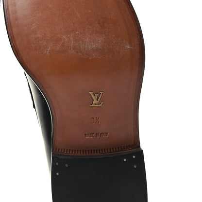 Louis Vuitton Calfskin Mens Tassle Loafers 8.5 Black 8 of 12
