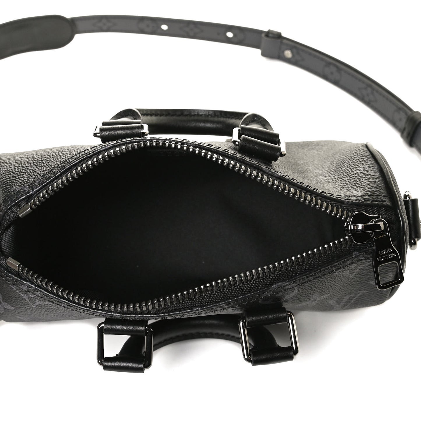 Reverse Monogram Eclipse Keepall XS Black
