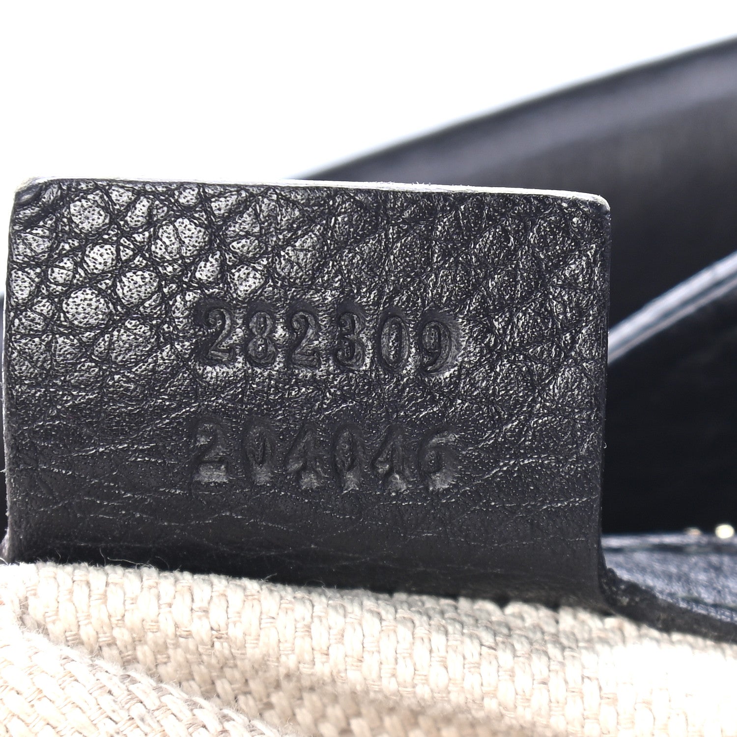 Gucci Pebbled Calfskin Medium Soho Shoulder Bag Black 7 of 11