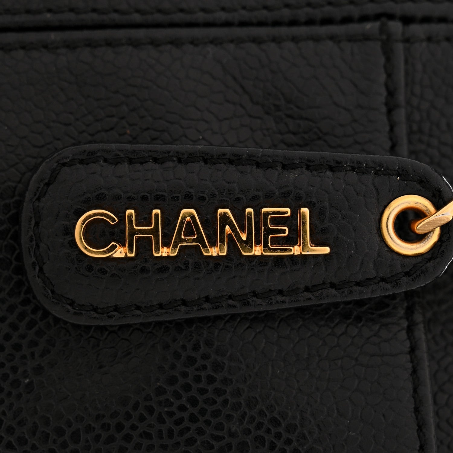 Chanel Caviar Logo Shoulder Bag Black 15 of 15