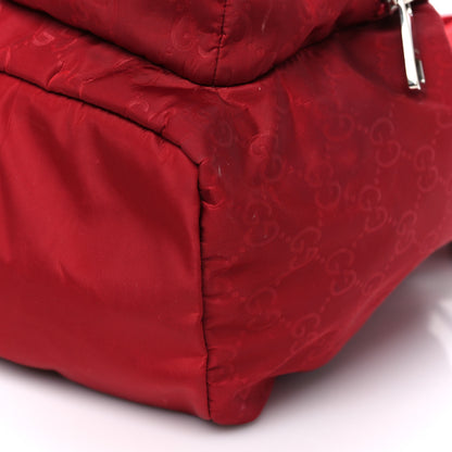 Gucci Nylon Monogram Medium Light Single Buckle Backpack Vibrant Red 10 of 10