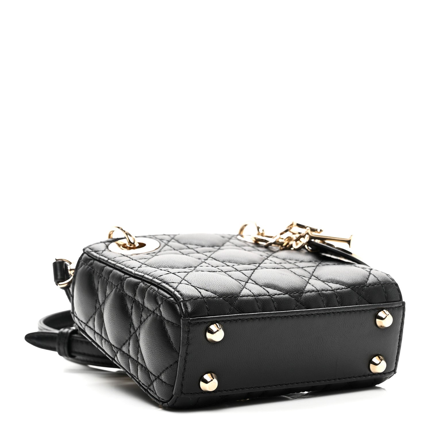 Christian Dior Lambskin Cannage Micro Lady Dior Black 4 of 9