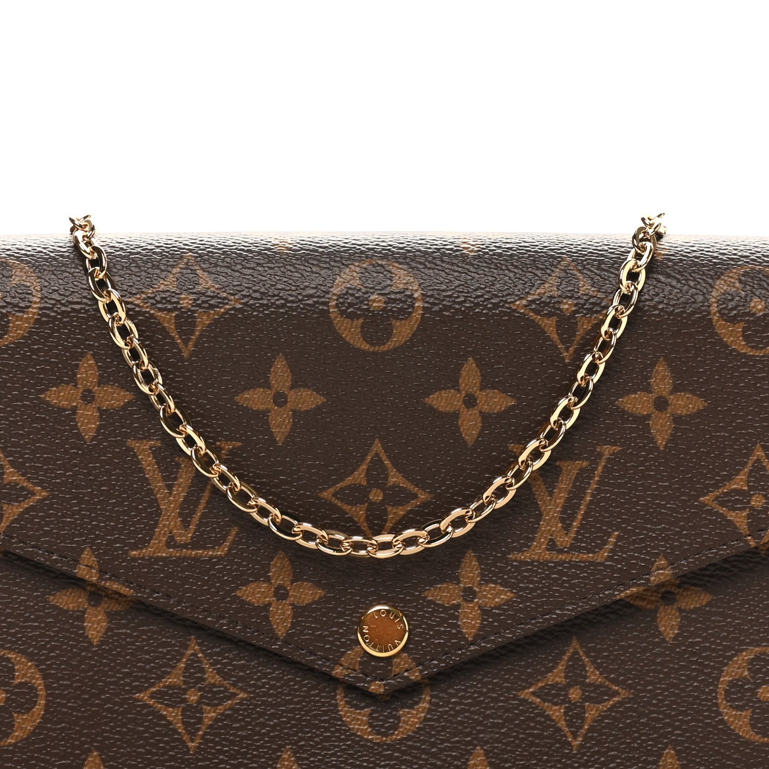 Louis Vuitton Monogram Pochette Felicie Chain Wallet Fuchsia 7 of 10