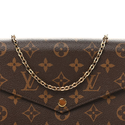 Louis Vuitton Monogram Pochette Felicie Chain Wallet Fuchsia 7 of 10