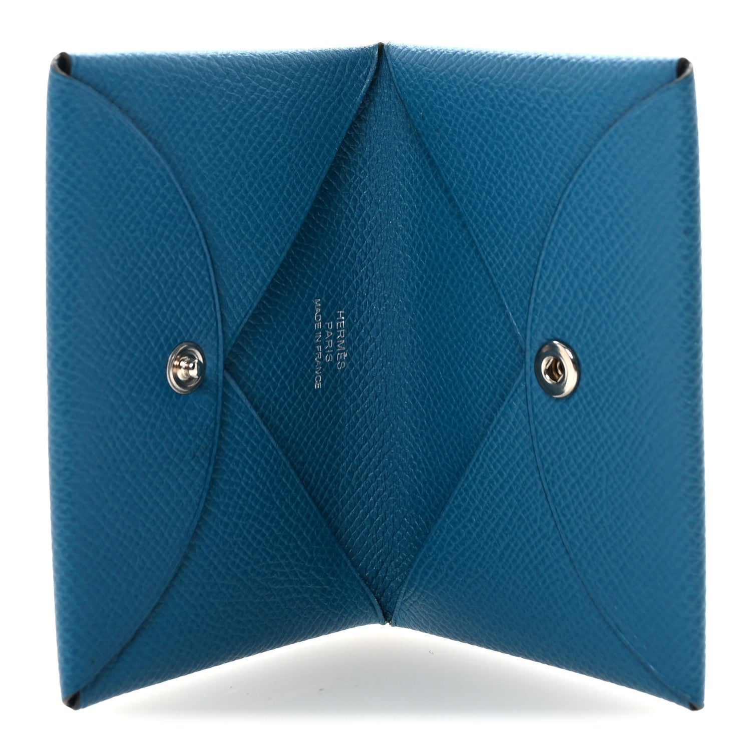 Hermes Epsom Calvi Card Case Bleu Izmir 5 of 7
