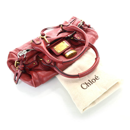 Chloe Leather Paddington Satchel Red 8 of 10