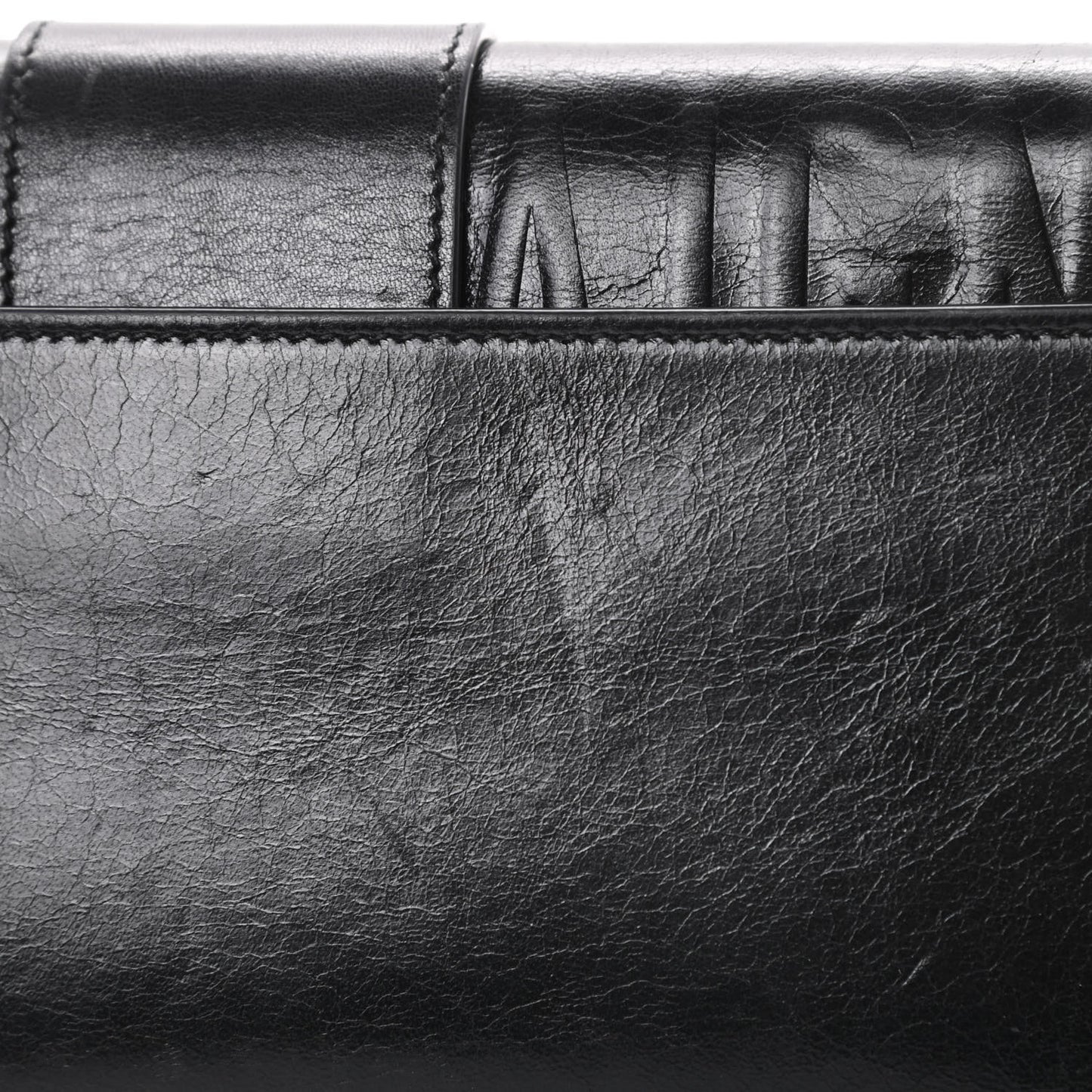 Crinkled Lambskin 30 Montaigne Clutch Black