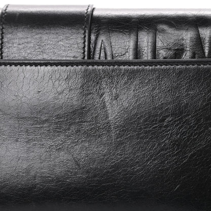 Christian Dior Crinkled Lambskin 30 Montaigne Clutch Black 14 of 15