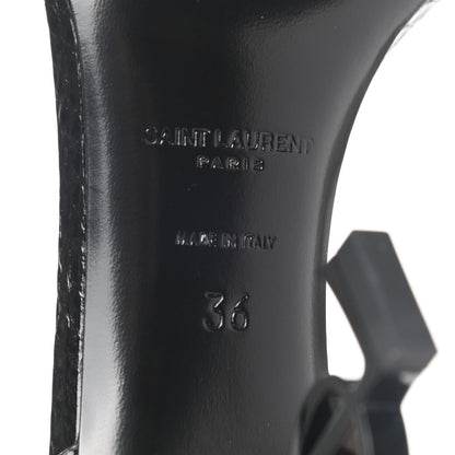 Saint Laurent Glitter Opyum Sandals 36 Black 7 of 8