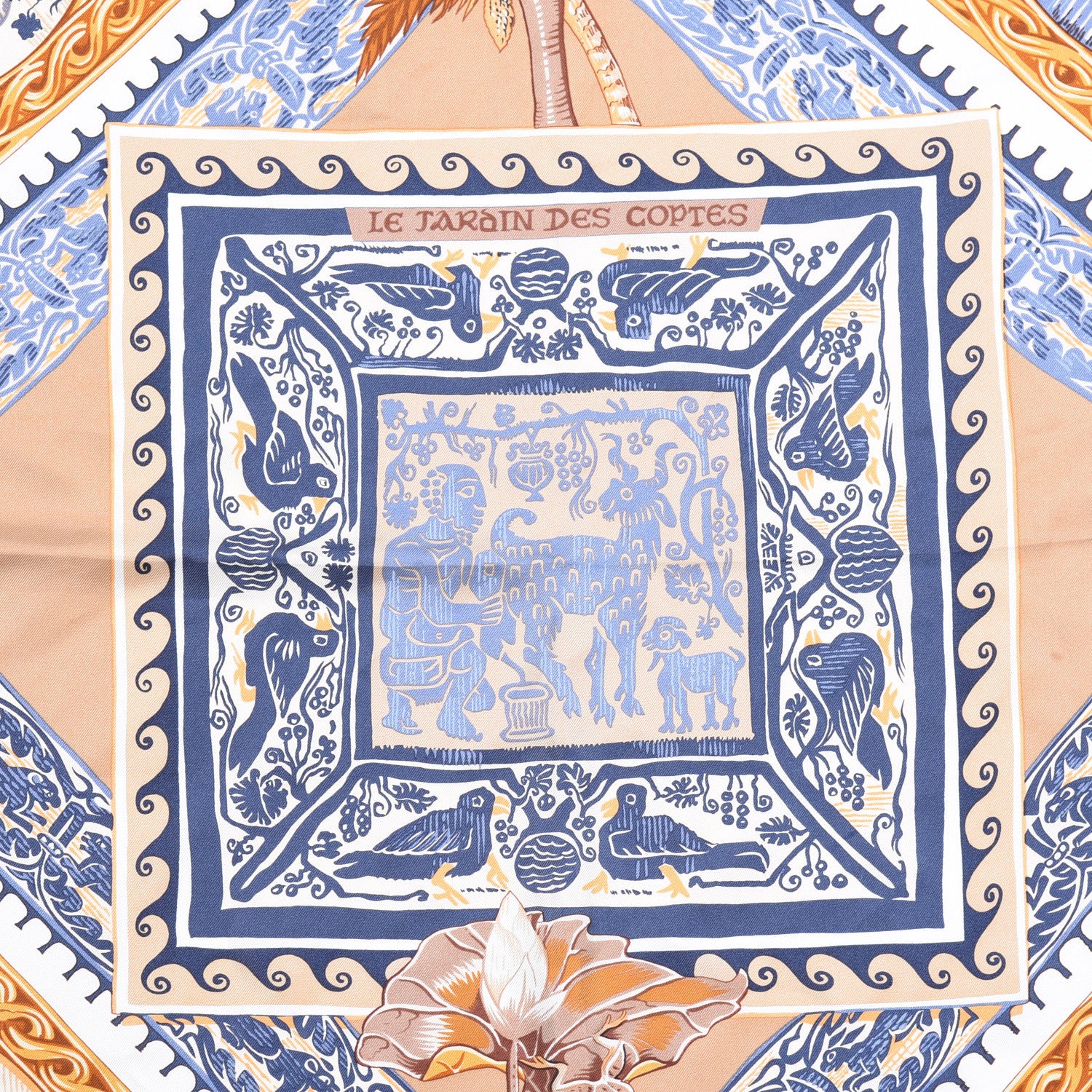 Hermes Silk Le Jardin Des Coptes Scarf 90 4 of 8