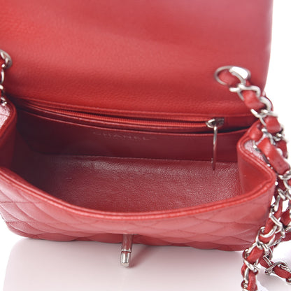 Chanel Caviar Quilted Mini Square Flap Red 5 of 9