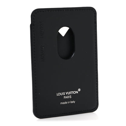 Louis Vuitton Monogram Eclipse Magnetic Card Holder Black 3 of 7