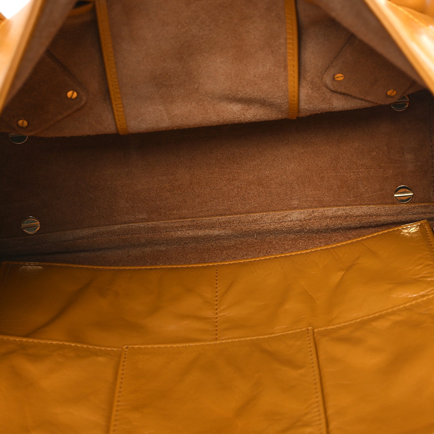 Paper Calfskin Maxi Intrecciato Medium Arco Slouch Yellow