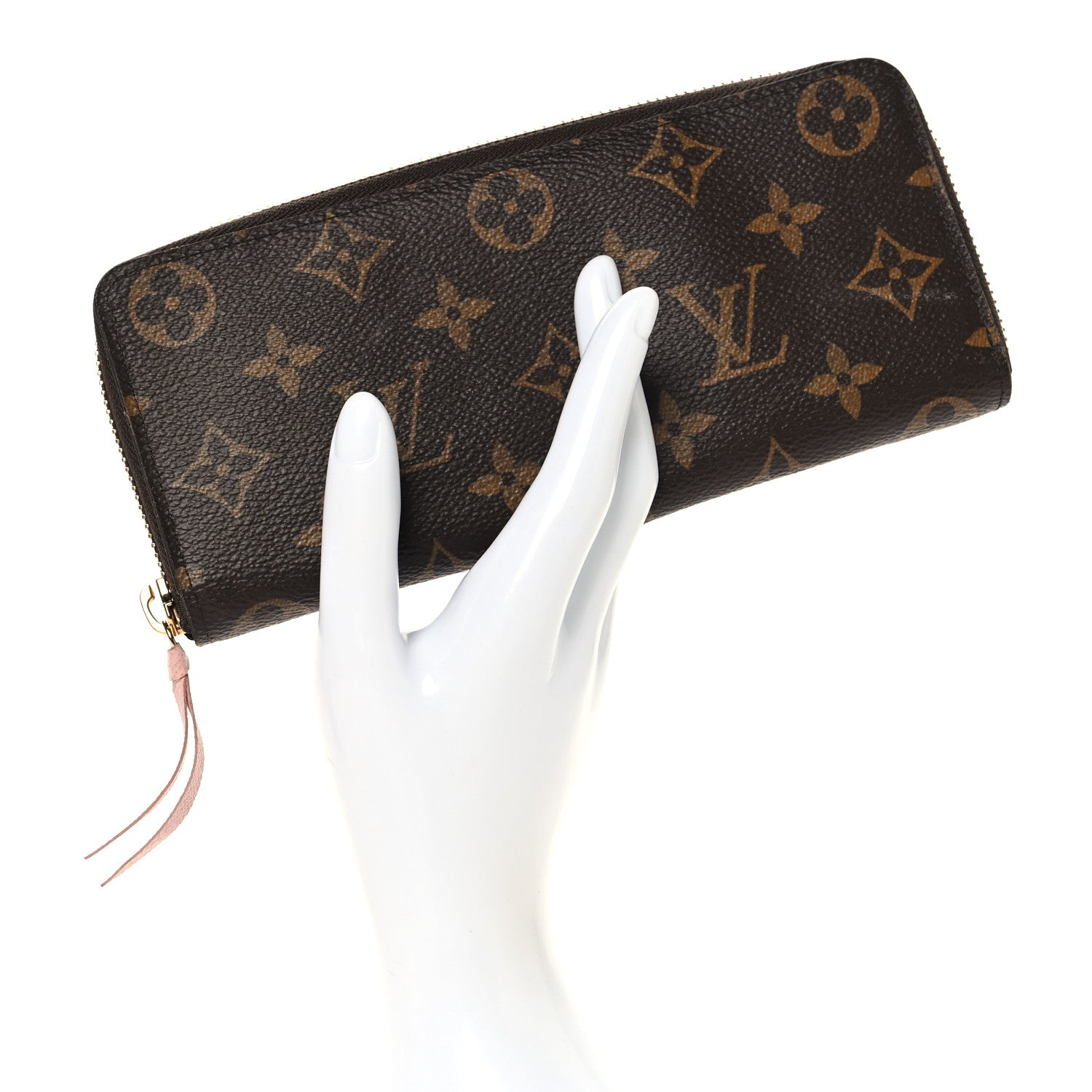 Louis Vuitton Monogram Clemence Wallet Rose Ballerine 2 of 8