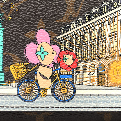 Louis Vuitton Monogram 2022 Christmas Animation Paris Victorine Wallet Pink 7 of 8