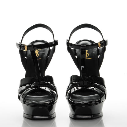 Saint Laurent Patent Tribute 105 Platform Sandals 40 Black 4 of 9