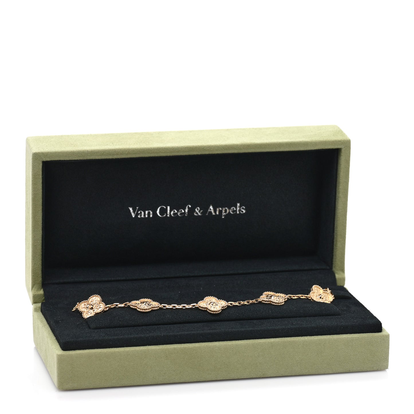 18K Yellow Gold 5 Motifs Vintage Alhambra Bracelet