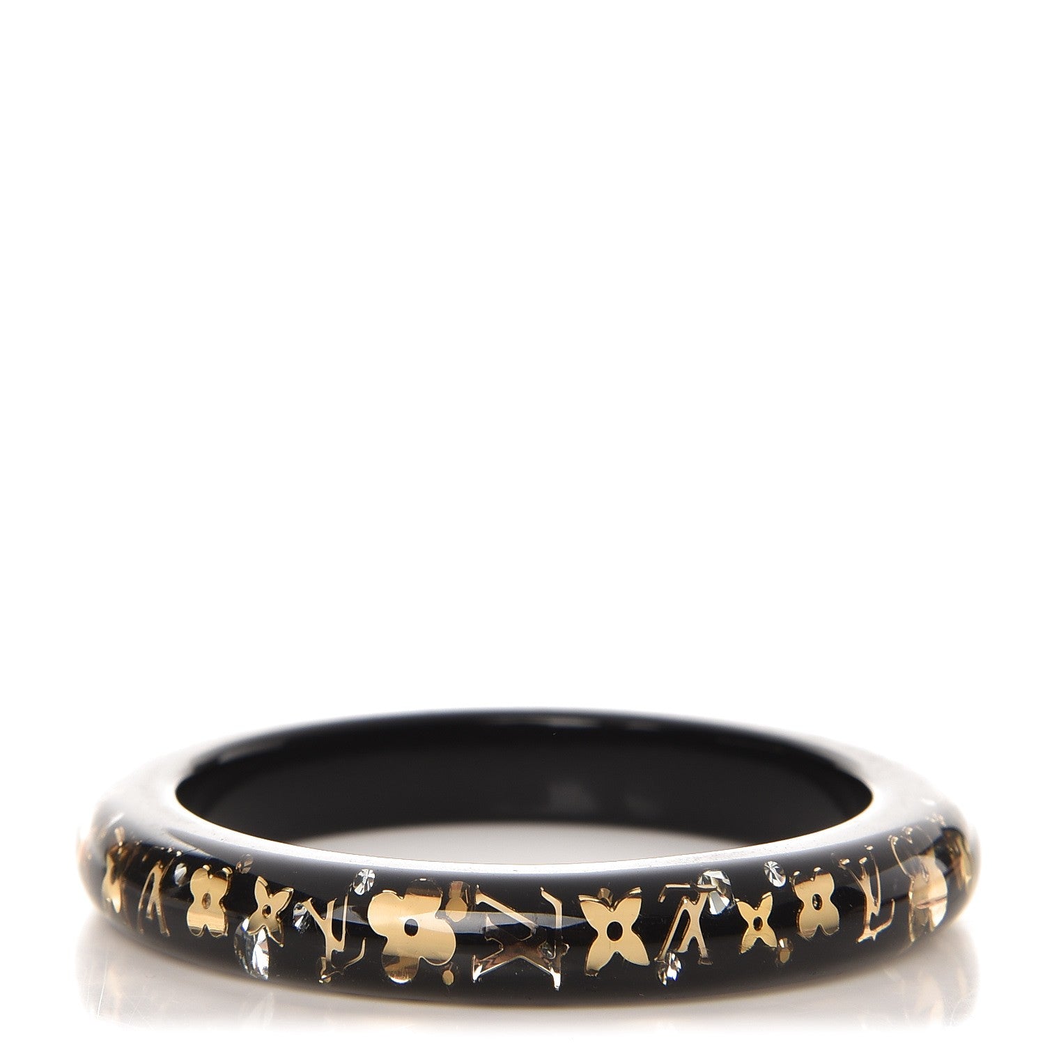 Louis Vuitton Resin Swarovski Medium Inclusion Bracelet PM Black 1 of 2