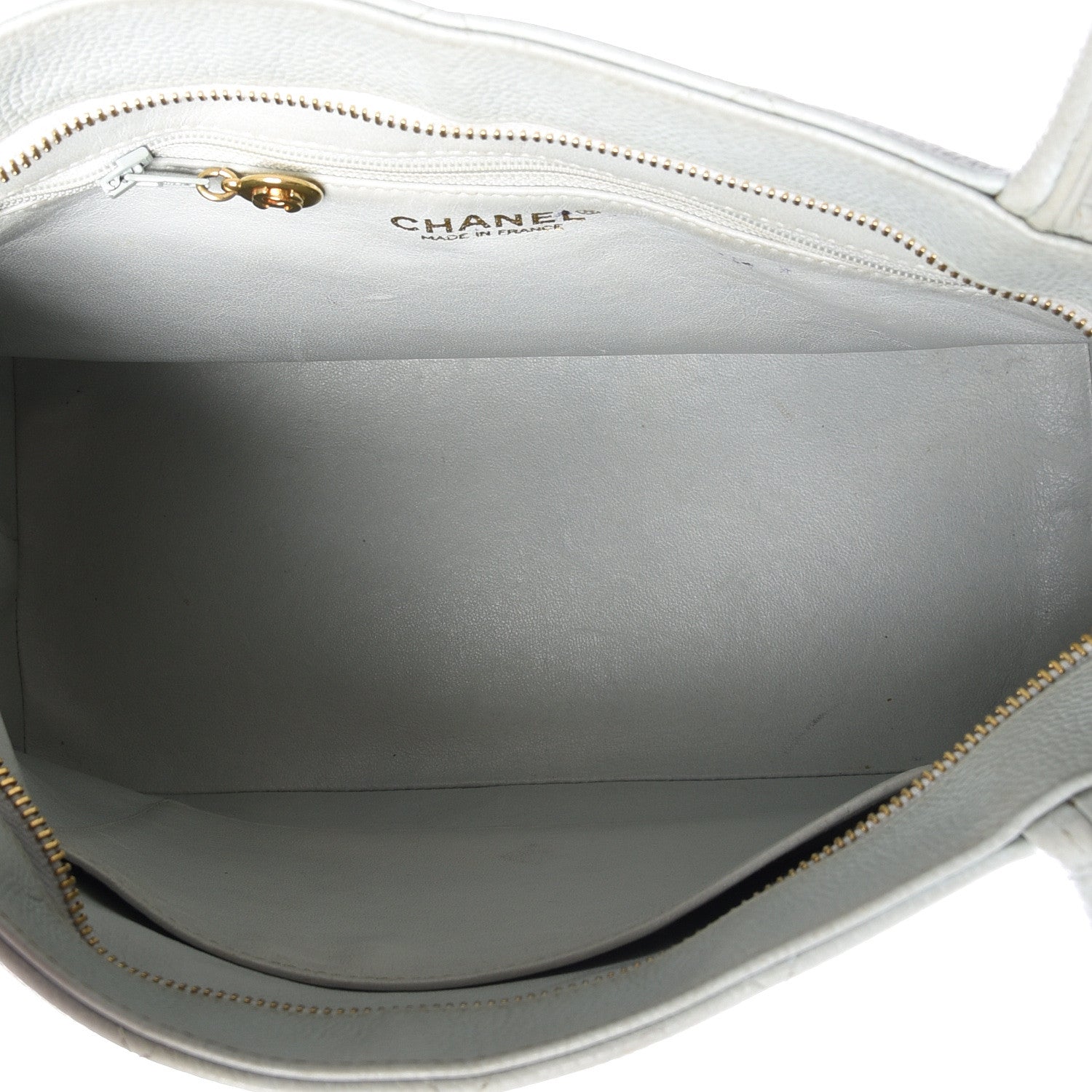 Chanel Caviar Quilted Medallion Tote Light Blue 4 of 14