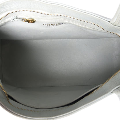 Chanel Caviar Quilted Medallion Tote Light Blue 4 of 14