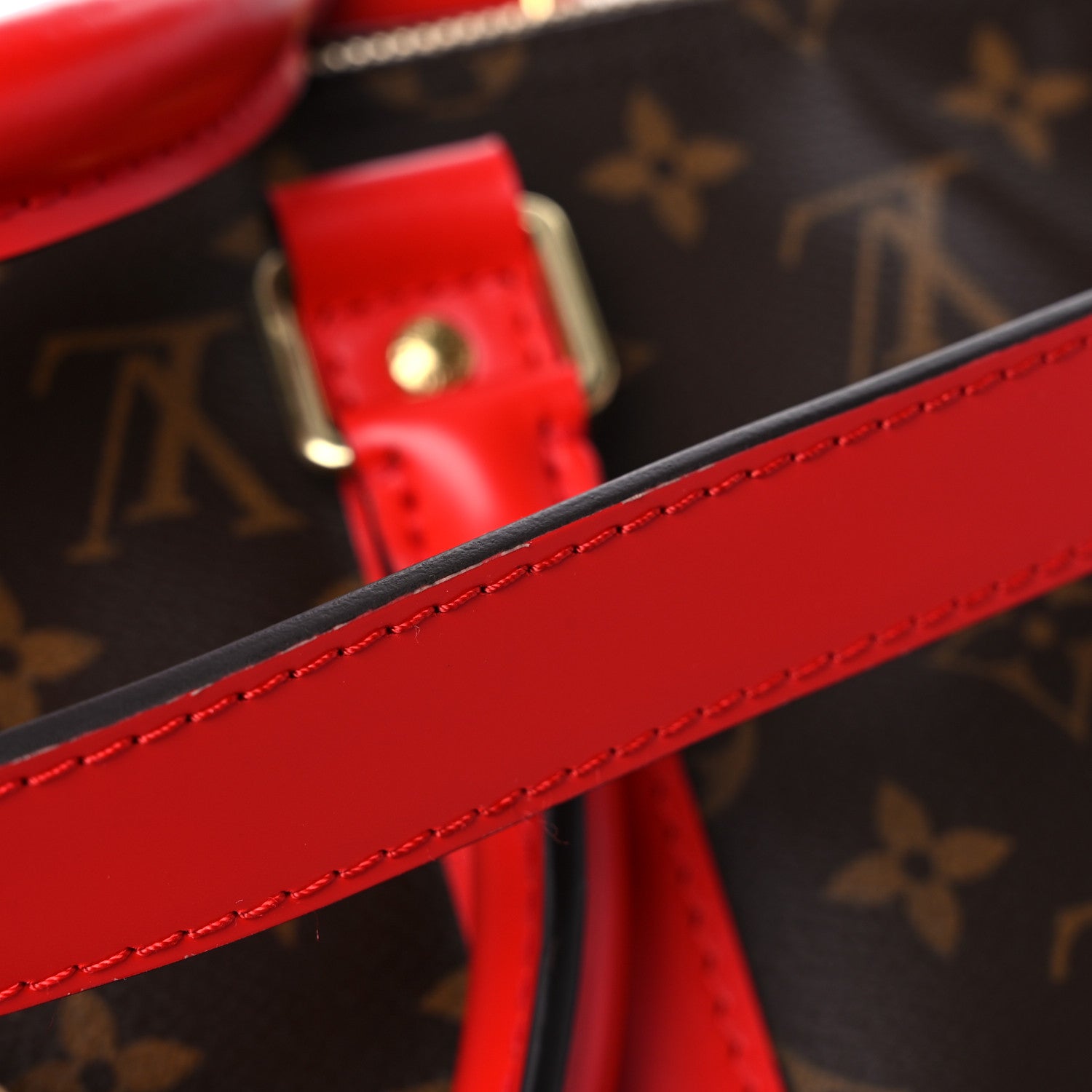 Louis Vuitton Calfskin Monogram Keepall Bandouliere 50 Coquelicot 13 of 13