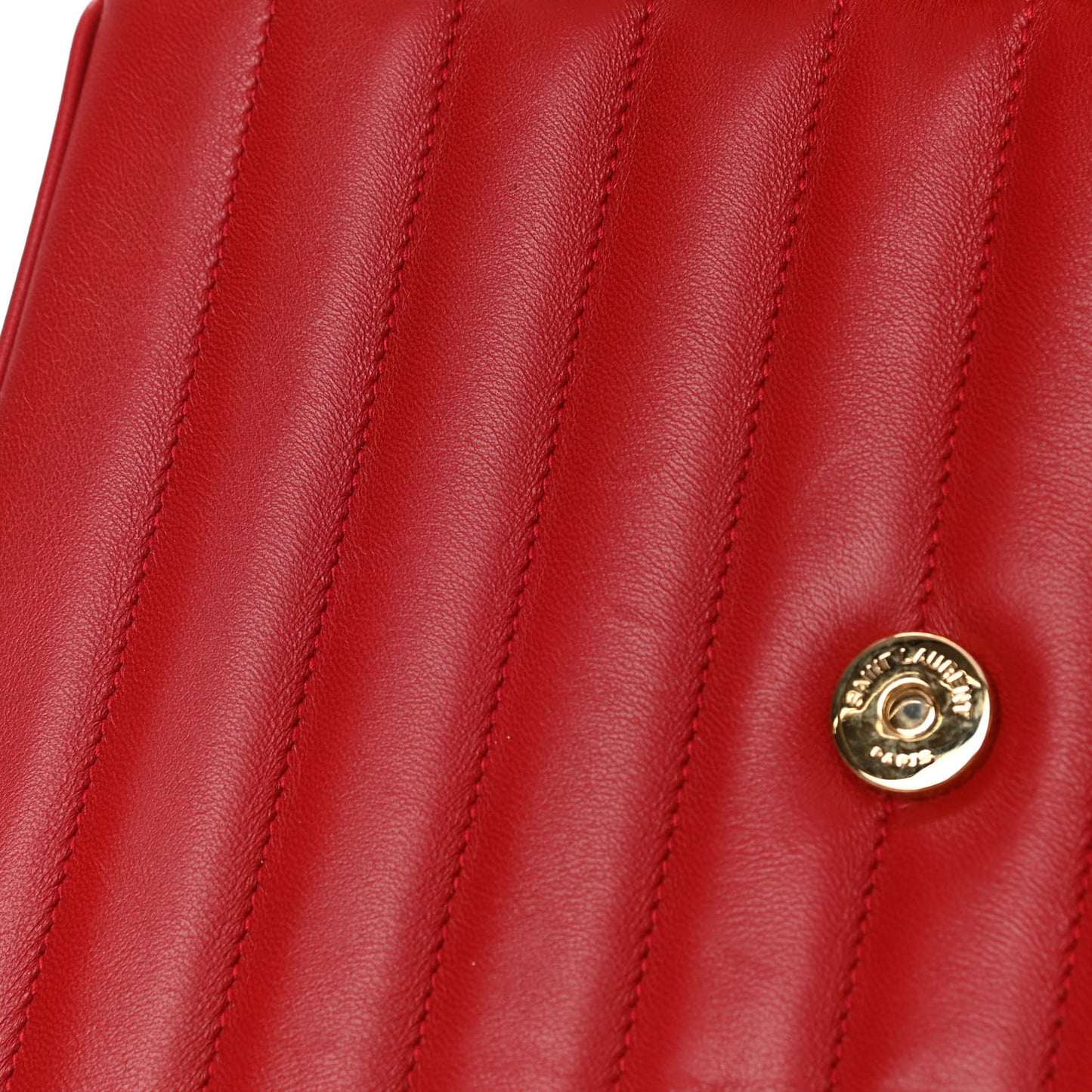 Lambskin Matelasse Monogram Large Vicky Chain Bag Rouge Eros