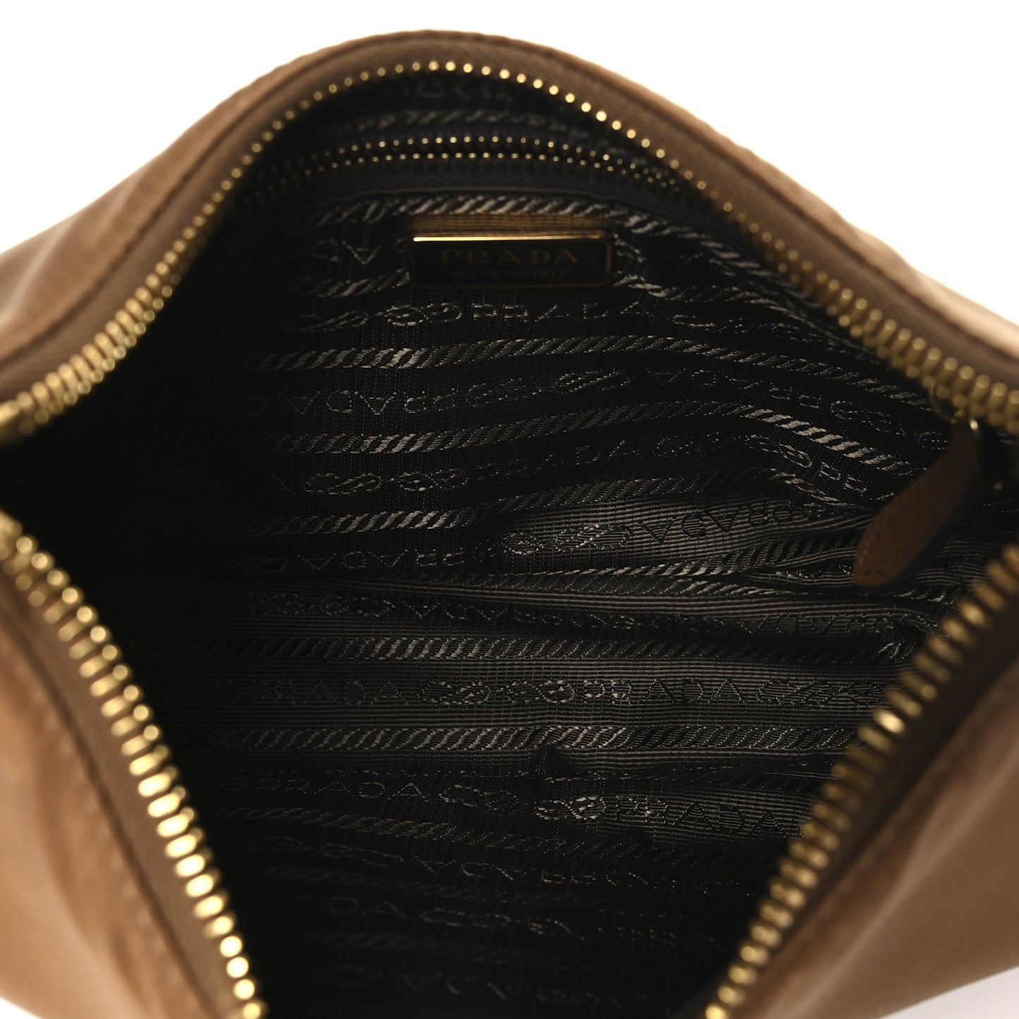 Re-Nylon Saffiano Mini Re-Edition 2005 Bag Brandy