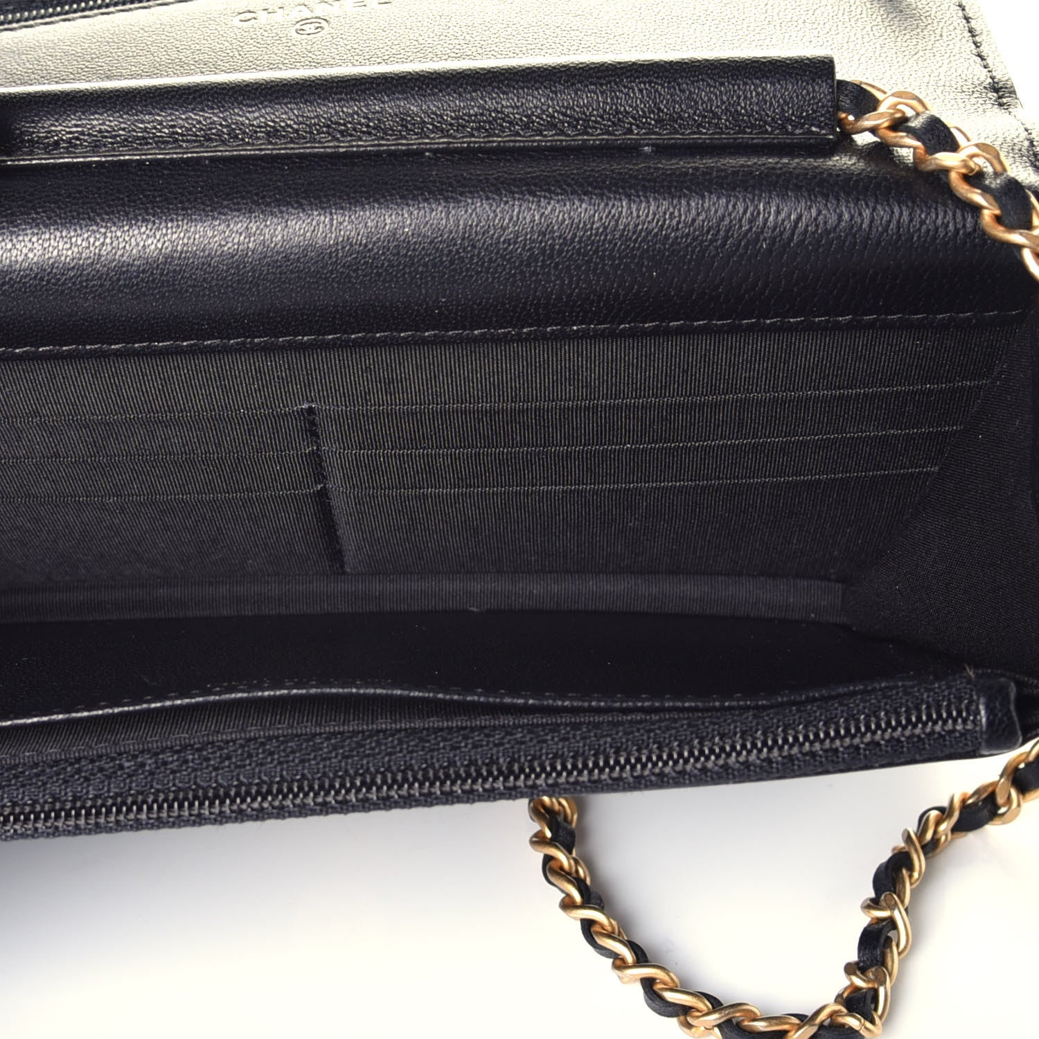 Chanel Lambskin Quilted Infinity Wallet On Chain WOC Black 5 of 9