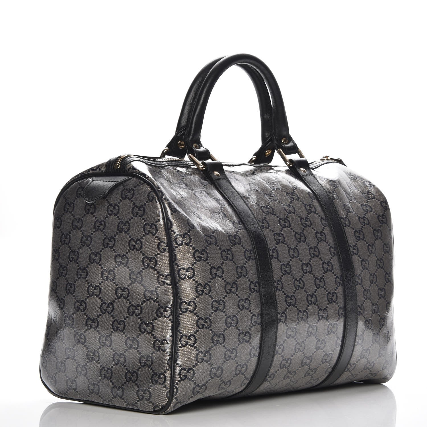 Gucci Crystal Monogram Medium Joy Boston Black 3 of 7