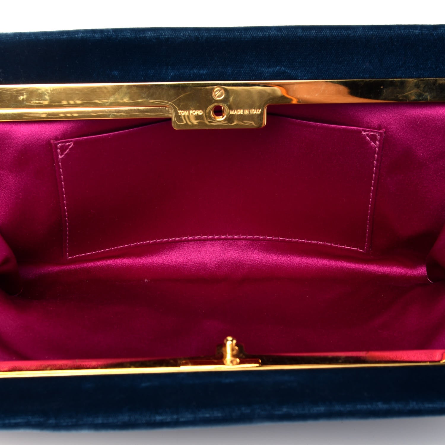 Tom Ford Velvet Flat Clutch Blue 5 of 7