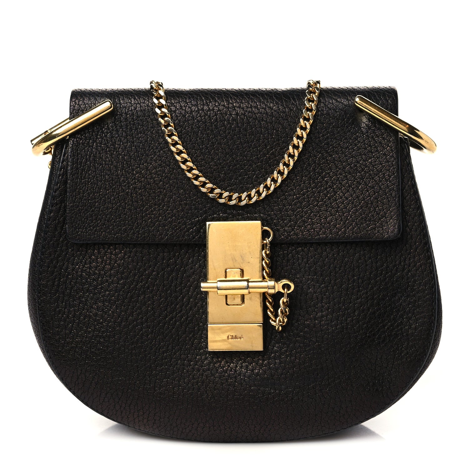Chloe Grained Lambskin Mini Drew Shoulder Bag Black 1 of 6